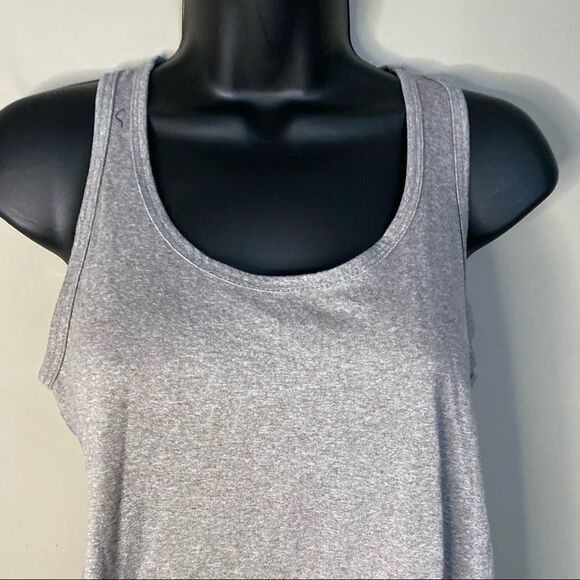 Basic Gray Racerback Active Tank Top - Picture 3 of 7